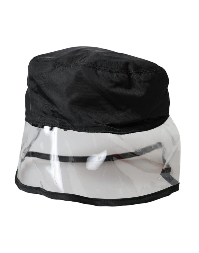 Dolce & Gabbana Black Polyester Plastic Bucket Hat Men's Men