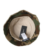 Dolce & Gabbana Green Camouflage Cotton Bucket Hat Men's Men