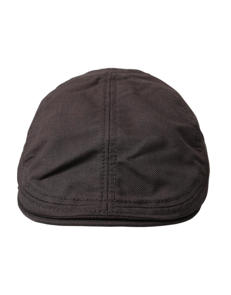 Dolce & Gabbana Brown Nylon Cloth Newsboy Hat Men's Men