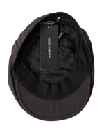 Dolce & Gabbana Brown Nylon Cloth Newsboy Hat Men's Men