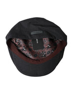 Dolce & Gabbana Gray Cotton Cloth Newsboy Hat Men's Men