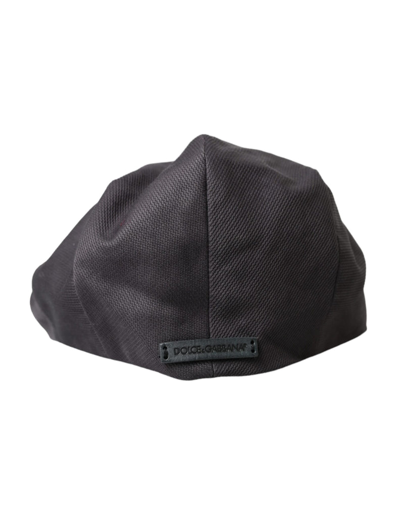 Dolce & Gabbana Gray Cotton Cloth Newsboy Hat Men's Men