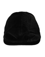 Dolce & Gabbana Black Crown Cotton Newsboy Hat Men's Men