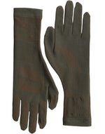 Dolce & Gabbana Brown Cotton Stretch Wrist Length Women's Gloves