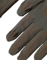 Dolce & Gabbana Brown Cotton Stretch Wrist Length Women's Gloves