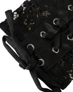 Dolce & Gabbana Black Taormina Lace Elbow Length Women's Gloves