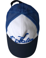 Dolce & Gabbana Blue White Black Italia Mesh Baseball Women's Hat