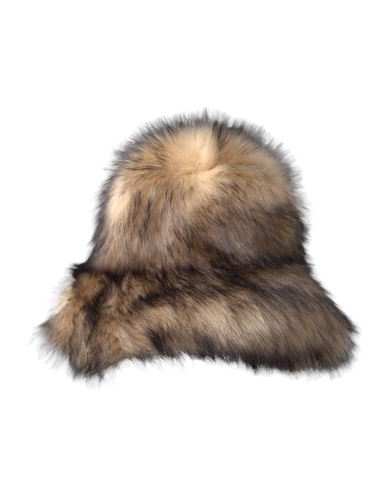 Dolce & Gabbana Brown Faux Fur Modacrylic Fedora Women's Hat