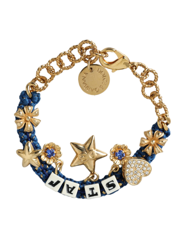 Dolce & Gabbana Gold Tone Brass Chain Star Fashion Women's Bracelet