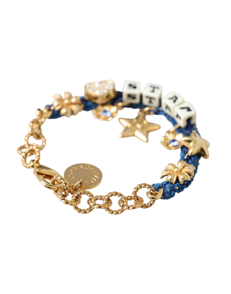 Dolce & Gabbana Gold Tone Brass Chain Star Fashion Women's Bracelet