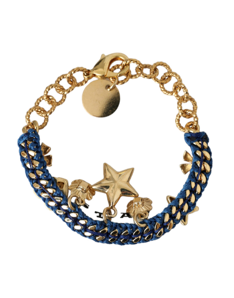 Dolce & Gabbana Gold Tone Brass Chain Star Fashion Women's Bracelet