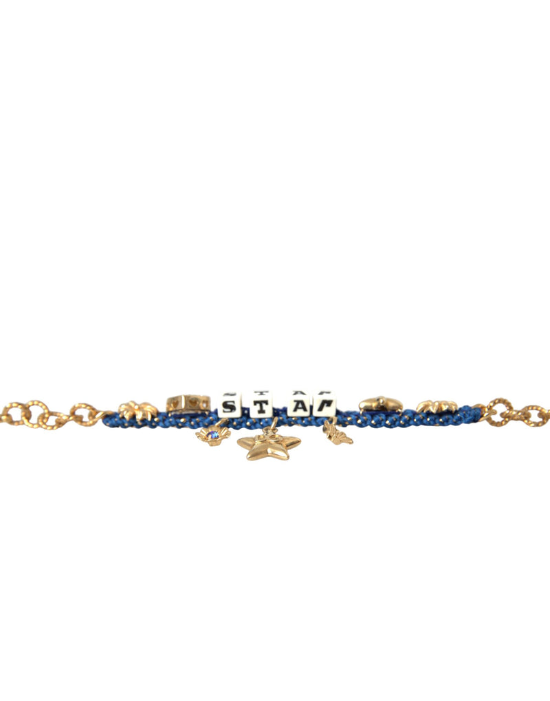 Dolce & Gabbana Gold Tone Brass Chain Star Fashion Women's Bracelet