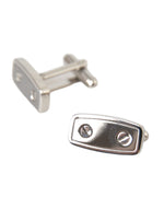 Dolce & Gabbana Silver Plated Metal Brass Pin Men Men's Cufflinks