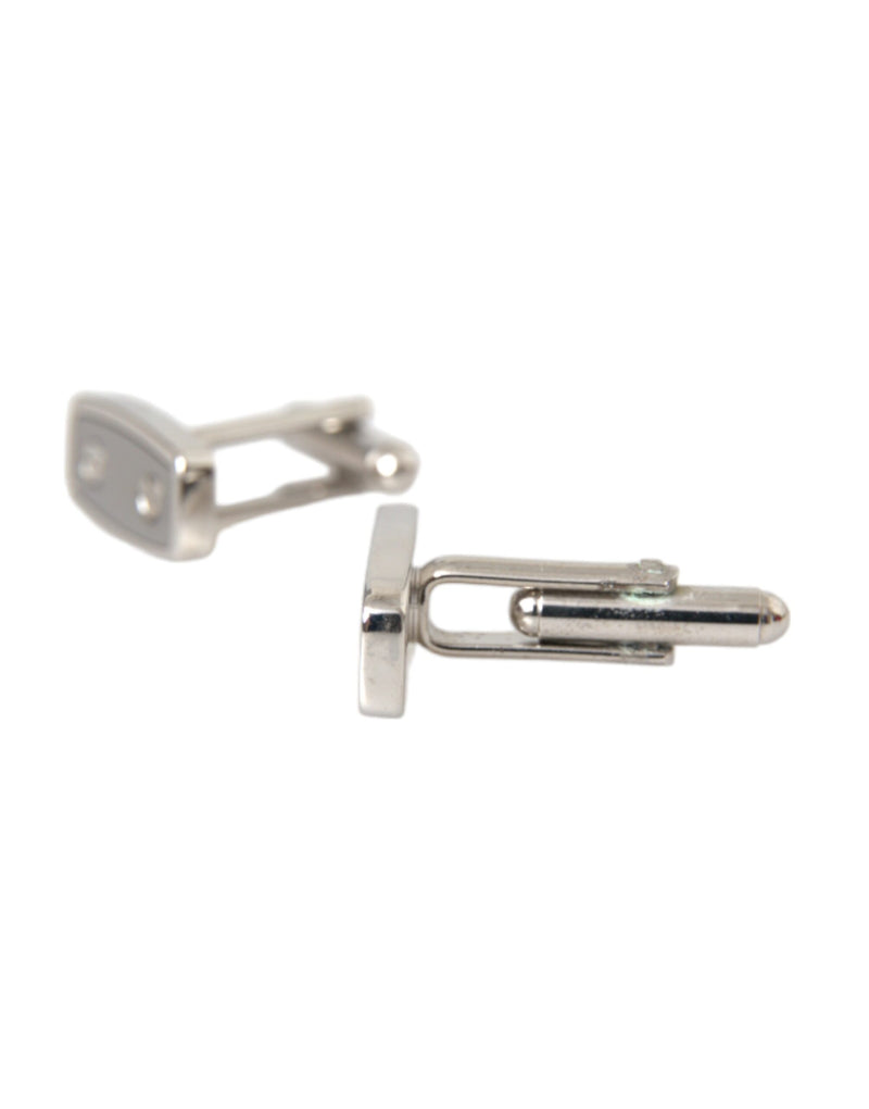 Dolce & Gabbana Silver Plated Metal Brass Pin Men Men's Cufflinks