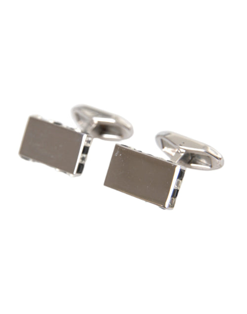 Dolce & Gabbana Silver Plated Metal Brass Pin Men Men's Cufflinks (Pre-Owned)