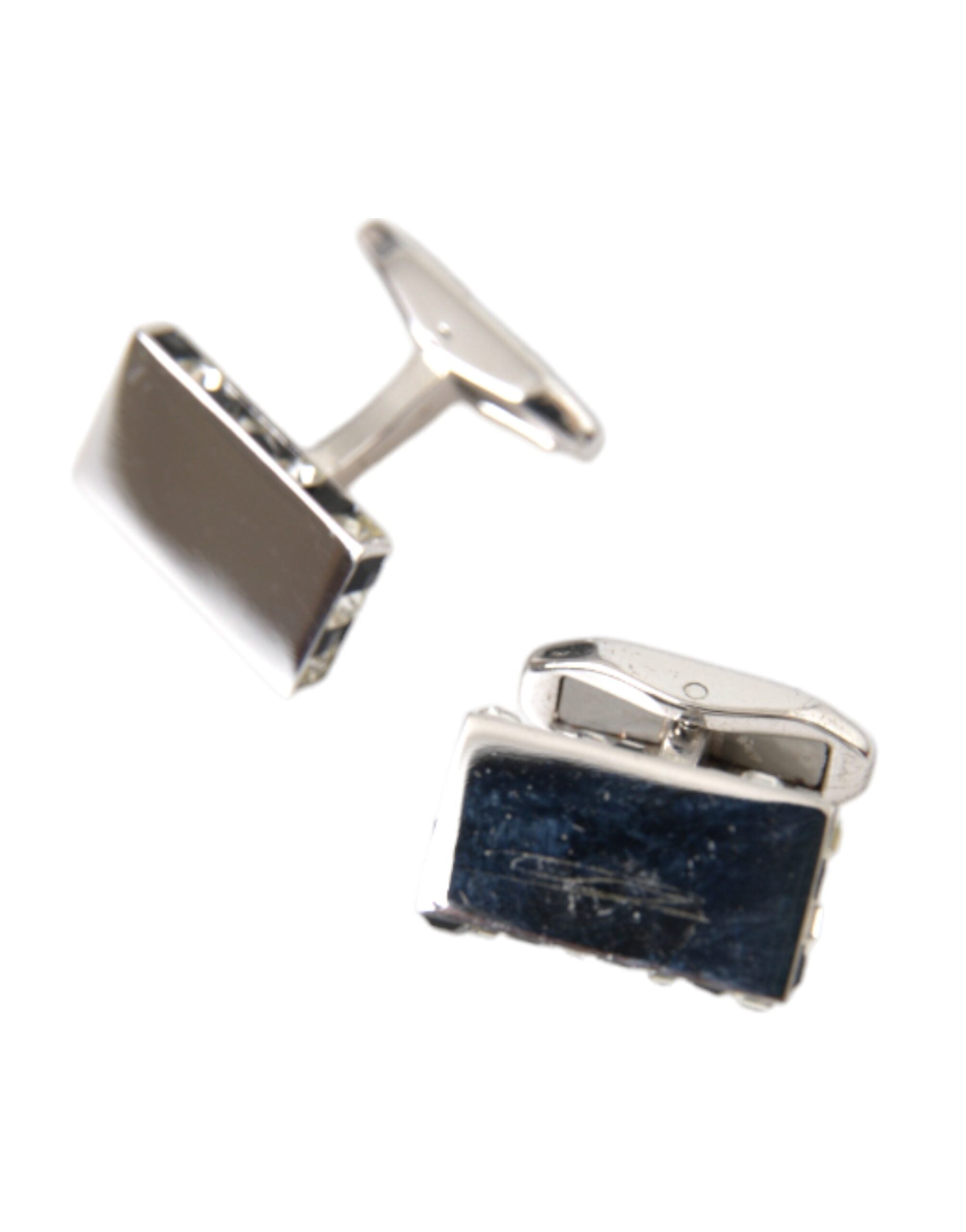 Dolce & Gabbana Silver Plated Metal Brass Pin Men Men's Cufflinks (Pre-Owned)