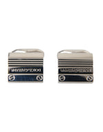 Dolce & Gabbana Silver Plated Metal Brass DG Logo Pin Men's Cufflinks