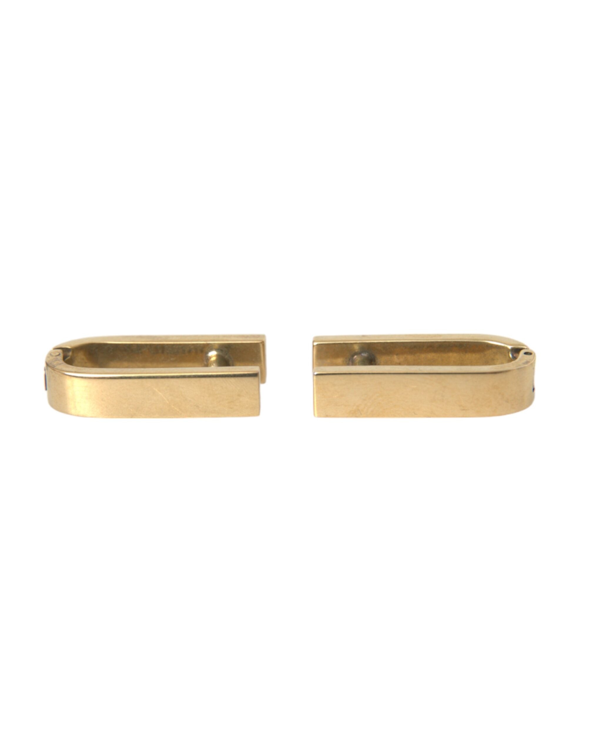 Dolce & Gabbana Gold Plated Metal Brass Pin Men Men's Cufflinks