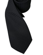 Dolce & Gabbana Black 100% Silk Adjustable Necktie Face Men's Mask