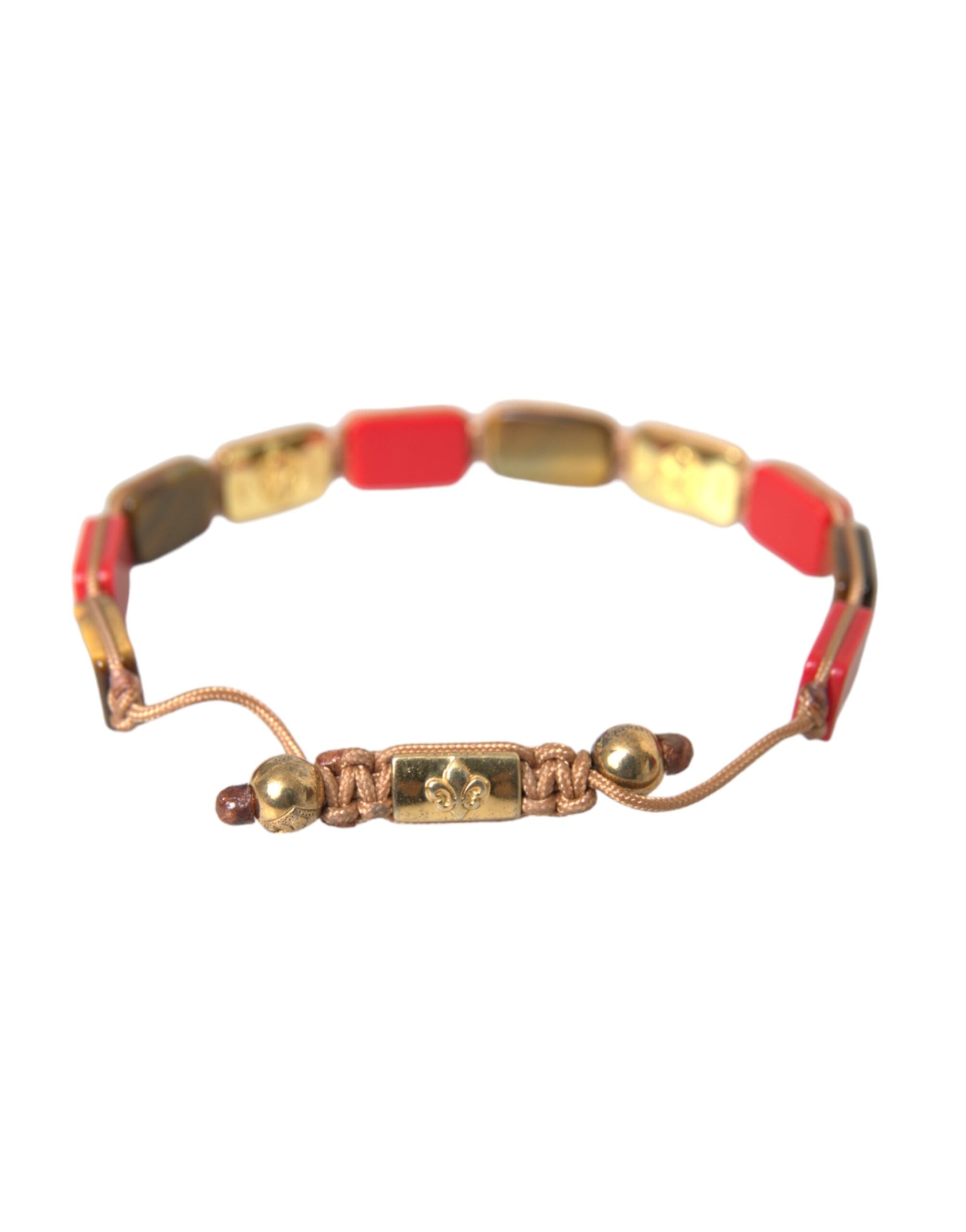 Nialaya CZ Tiger Eye Red Coral 925 Silver Men Men's Bracelet