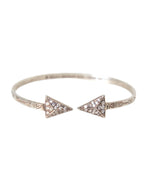 Nialaya Arrow Crystal 925 Silver Bangle Bracelet Women's Women