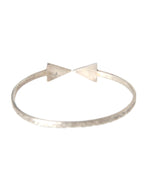 Nialaya Arrow Crystal 925 Silver Bangle Bracelet Women's Women