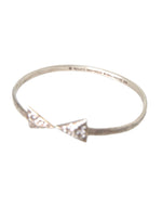 Nialaya Arrow Crystal 925 Silver Bangle Bracelet Women's Women