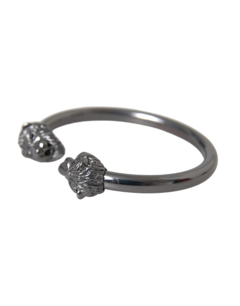 Nialaya Black Rhodium Lion Bangle Bracelet Women's Women