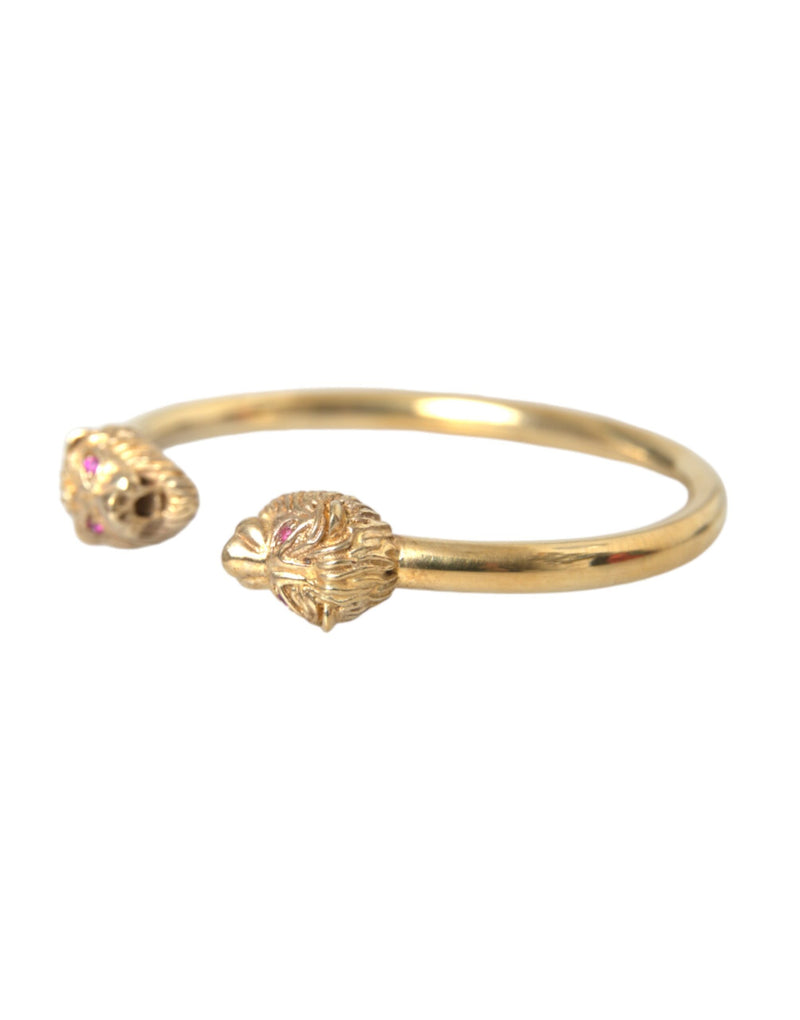 Nialaya Gold CZ Lion Bangle Bracelet Women's Women