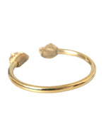 Nialaya Gold CZ Lion Bangle Bracelet Women's Women