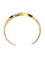 Nialaya Arched Wing Cuff Skyfall Gold CZ 925 Women's Bracelet