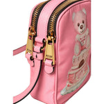 Moschino Couture Pink Nylon Women Crossbody Women's Bag