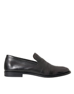 Dolce & Gabbana Black Brown Leather Loafer Men Dress Men's Shoes