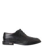 Dolce & Gabbana Black Leather Oxford Wingtip Formal Men Men's Shoes