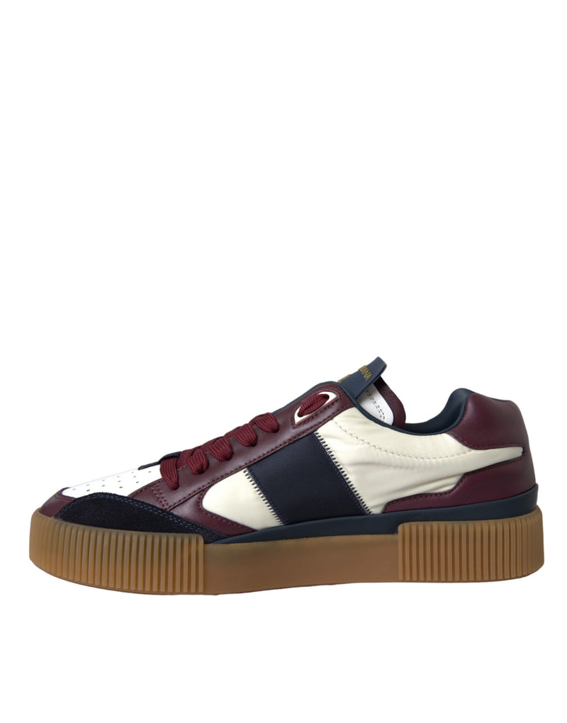 Dolce & Gabbana Multicolor Miami Leather Low Top Sneakers Men's Shoes