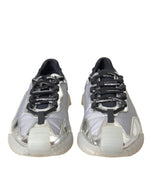 Dolce & Gabbana Silver Black Nylon NS1 Low Top Sneakers Men Men's Shoes (Pre-Owned)