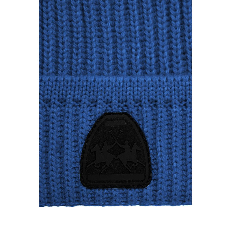 La Martina Light Blue Acrylic Men Men's Beanie