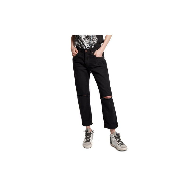 One Teaspoon Black Cotton Jeans & Women's Pant