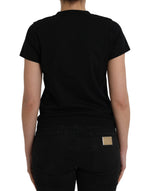 Balenciaga Black Cotton Logo Print Crew Neck Short Sleeves Women's T-shirt