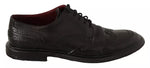 Dolce & Gabbana Black Leather Brogue Oxford Dress Men's Shoes (Pre-Owned)