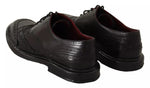 Dolce & Gabbana Black Leather Brogue Oxford Dress Men's Shoes (Pre-Owned)