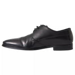 Dolce & Gabbana Black Leather Derby Formal Dress Men Men's Shoes (Pre-Owned)