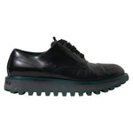 Dolce & Gabbana Black Leather Derby Formal Dress Men's Shoes (Pre-Owned)