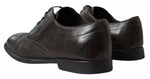 Dolce & Gabbana Green Leather Mens Formal Dress Men's Shoes (Pre-Owned)