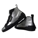 Dolce & Gabbana Black Silver Logo Mid Top Men Sneakers Men's Shoes (Pre-Owned)