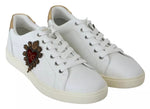 Dolce & Gabbana White Leather Heart Low Top Sneakers Men Men's Shoes (Pre-Owned)