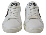 Dolce & Gabbana White Leather Heart Low Top Sneakers Casual Men's Shoes (Pre-Owned)