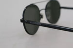 Dolce & Gabbana Matte Black Steel Frame Green Lens DG2245 Women's Sunglasses (Pre-Owned)