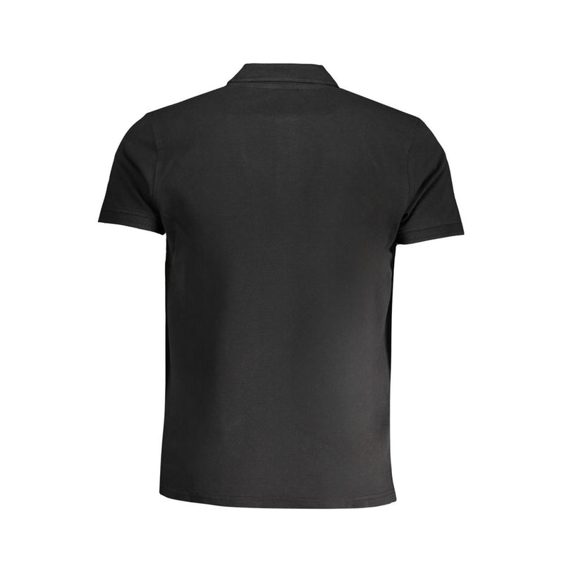 Cavalli Class Black Cotton Polo Men's Shirt