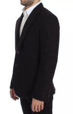 Dolce & Gabbana Bordeaux Alpaca Two Button Jacket Men's Blazer